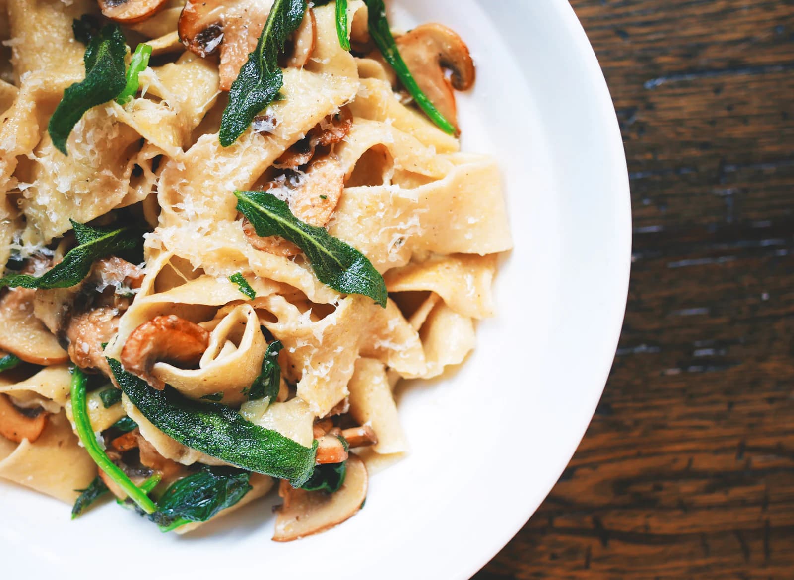 Seasonal pasta dish illustrating Olive & Ember’s sample menu